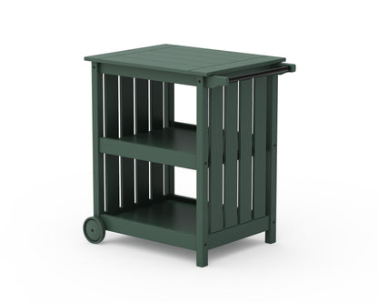 POLYWOOD® Vineyard Bar Cart in Green