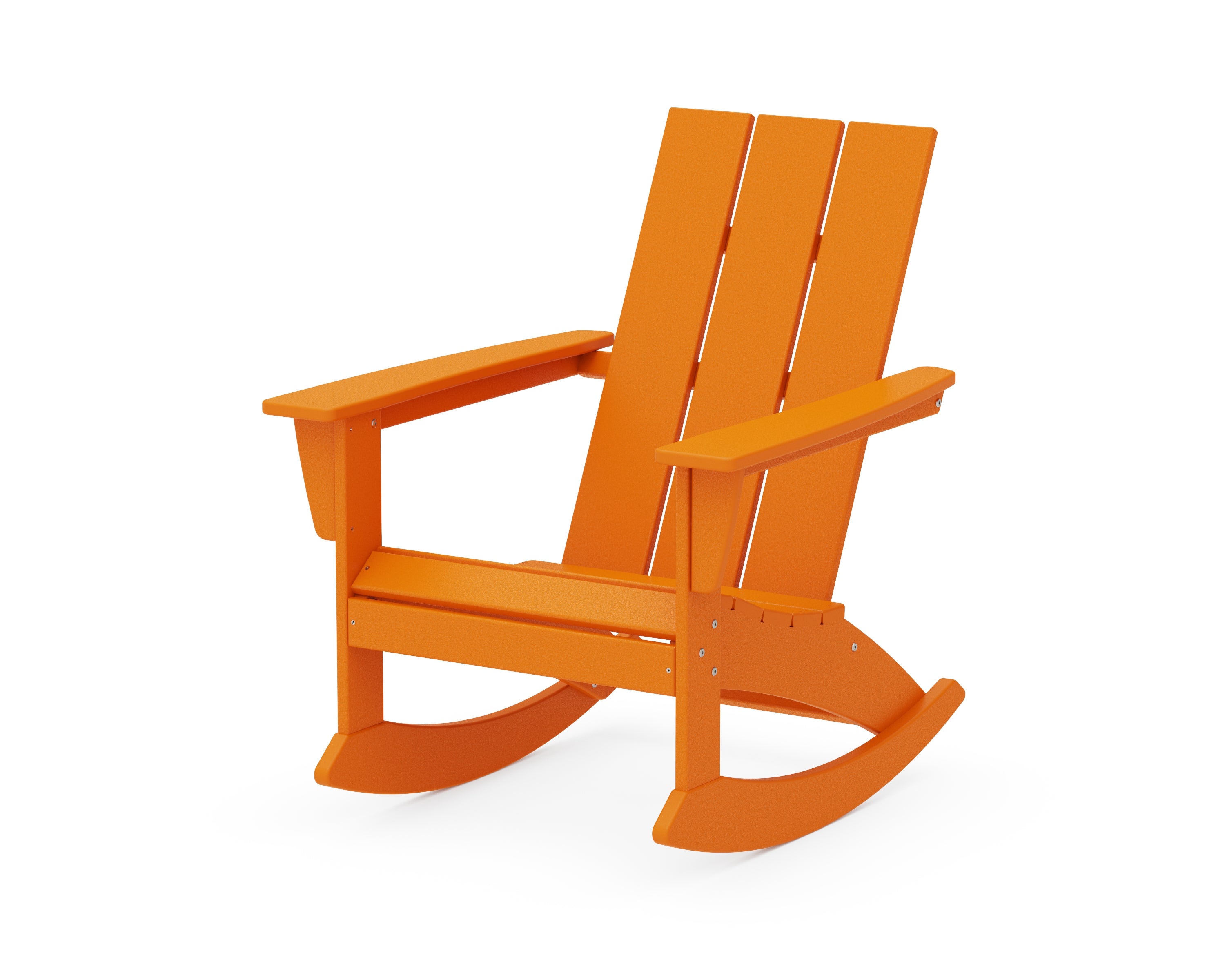 POLYWOOD® Modern Adirondack Rocking Chair in Tangerine