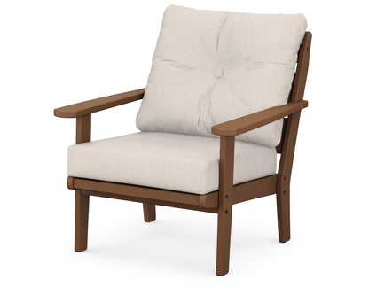 POLYWOOD® Lakeside Deep Seating Chair in Teak / Nuance Cloud