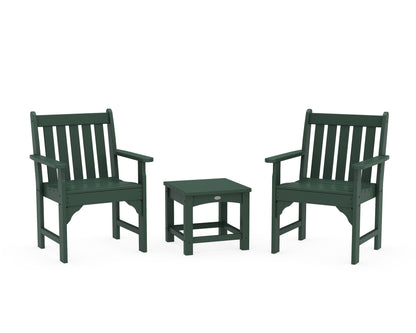POLYWOOD® Vineyard 3-Piece Garden Chair Set in Green