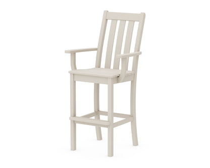 POLYWOOD® Vineyard Bar Arm Chair in Sand