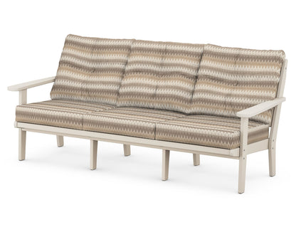POLYWOOD® Lakeside Deep Seating Sofa in Sand / Valley Dune