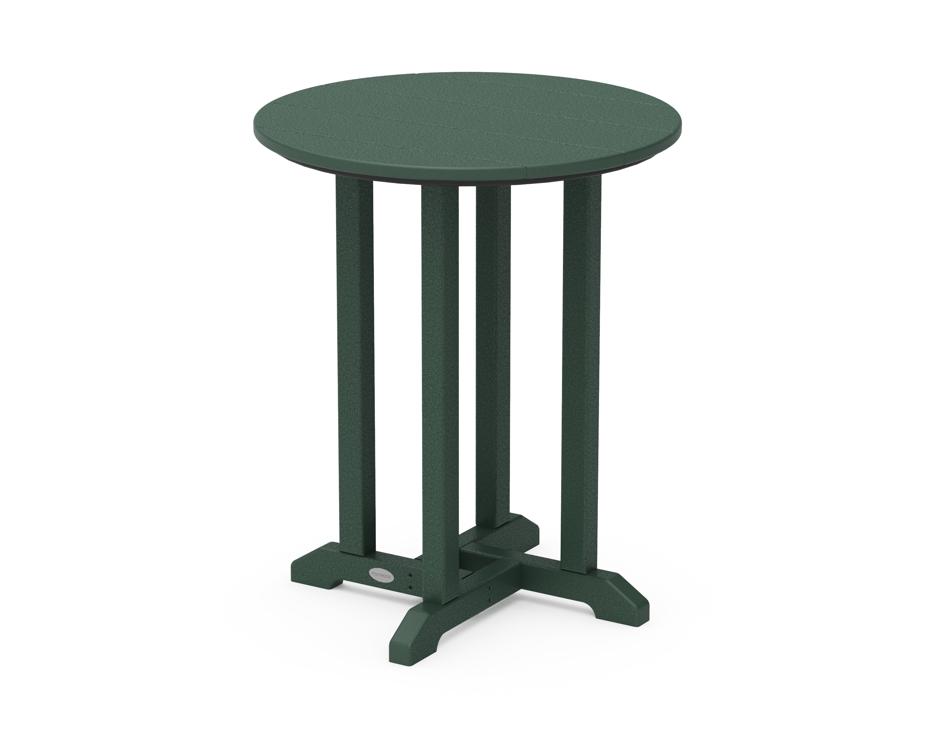 POLYWOOD® 24" Round Farmhouse Bistro Table in Green