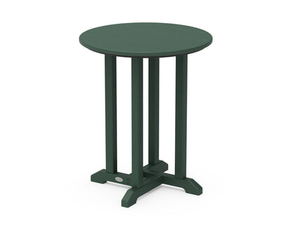 POLYWOOD® 24" Round Farmhouse Bistro Table in Green
