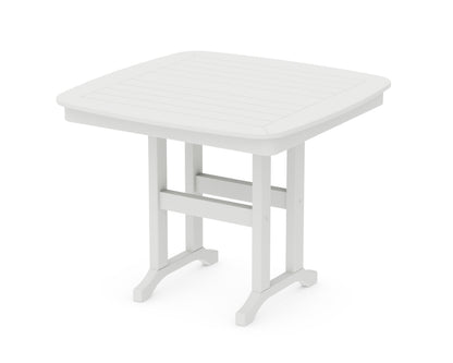 POLYWOOD® Nautical 37" Dining Table in White