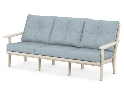 POLYWOOD® Lakeside Deep Seating Sofa in Sand / Exhale Sky