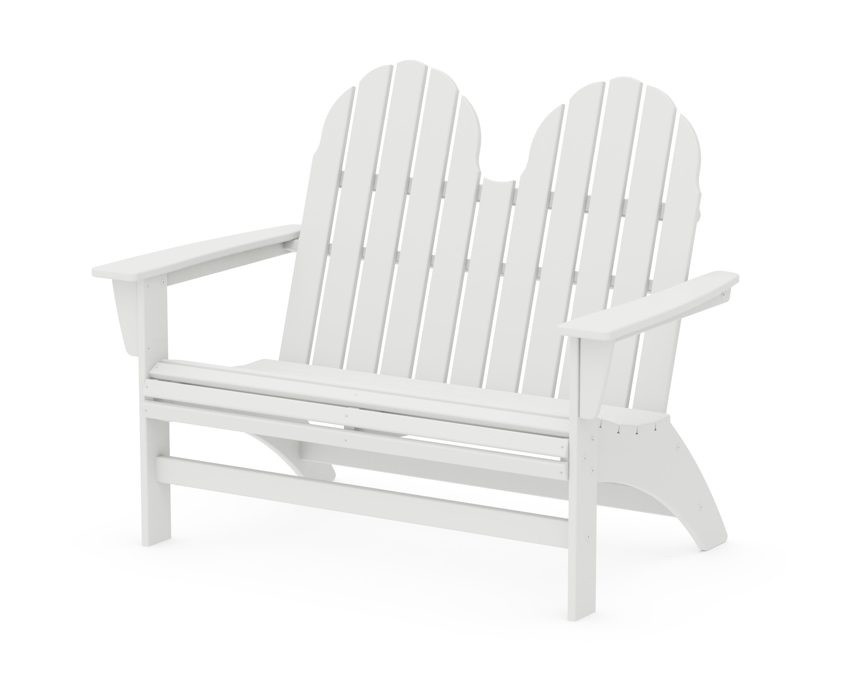 POLYWOOD® Vineyard 48" Adirondack Bench in White