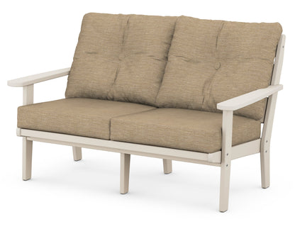 POLYWOOD® Lakeside Deep Seating Loveseat in Sand / Charmer Desert