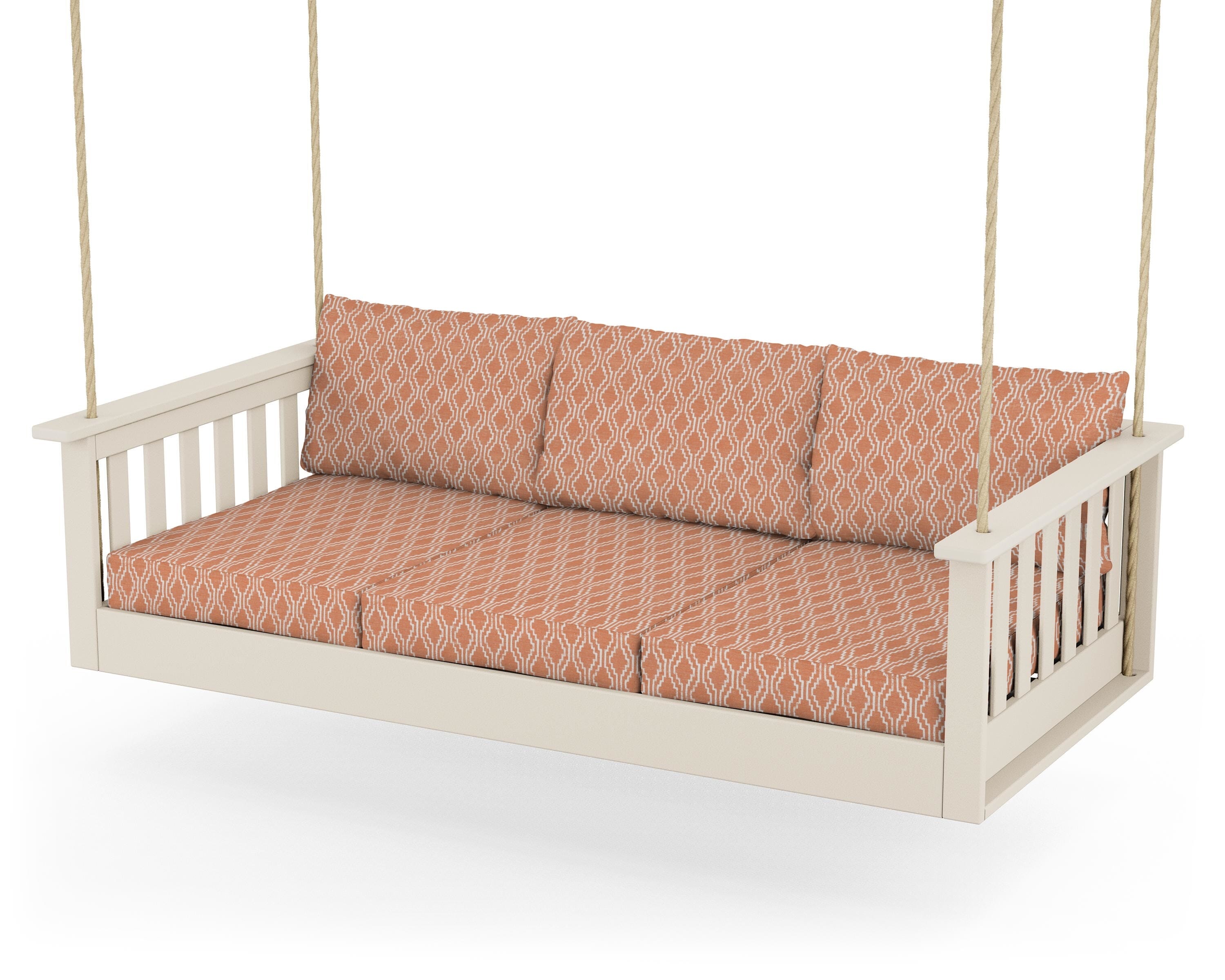 POLYWOOD® Vineyard Daybed Swing in Sand / Solve Clay