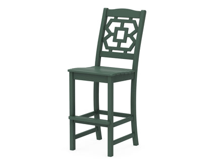 Martha Stewart by POLYWOOD® Chinoiserie Bar Side Chair in Green