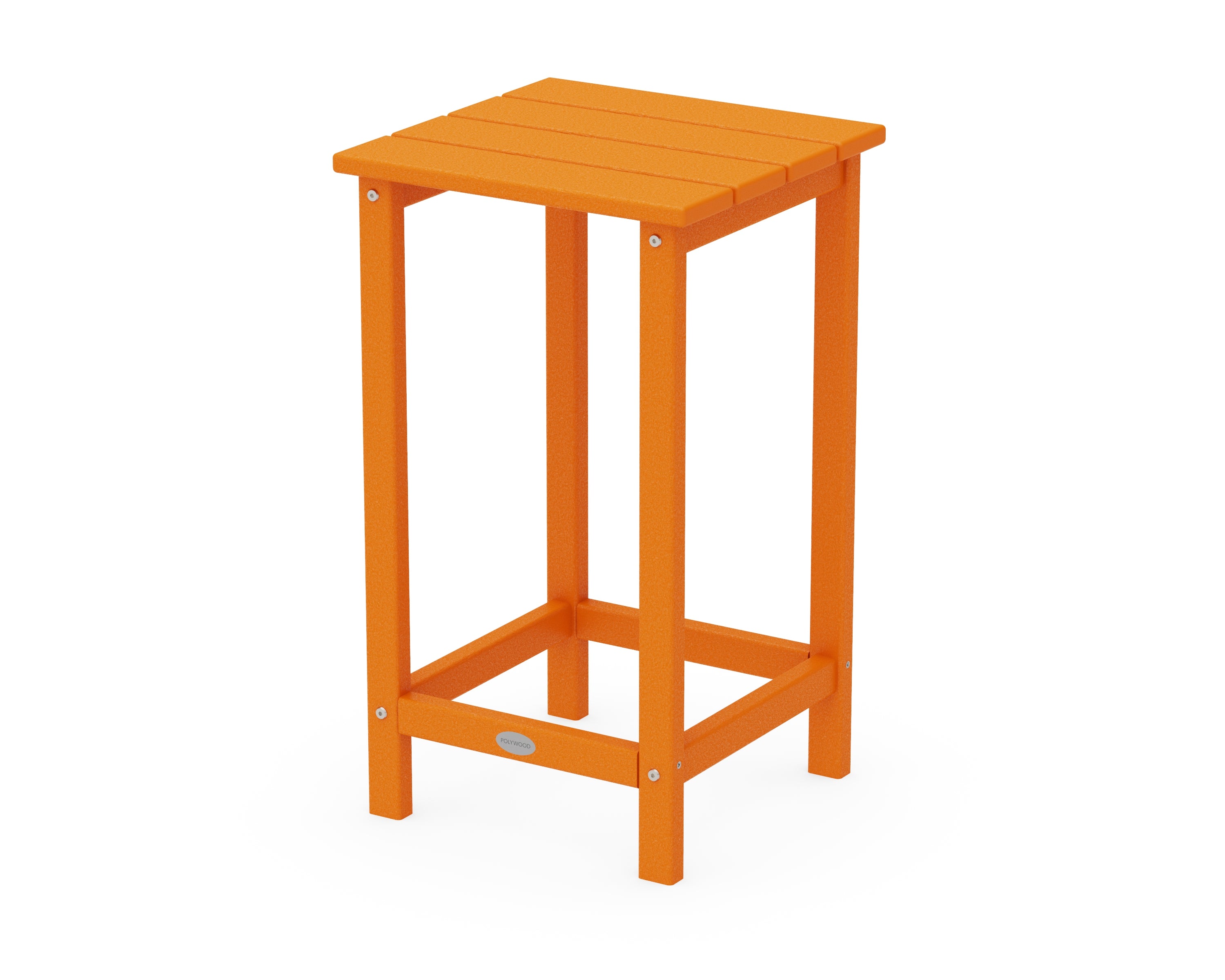 POLYWOOD® Long Island 26" Counter Side Table in Tangerine