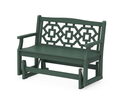 Martha Stewart by POLYWOOD® Chinoiserie 48" Glider in Green