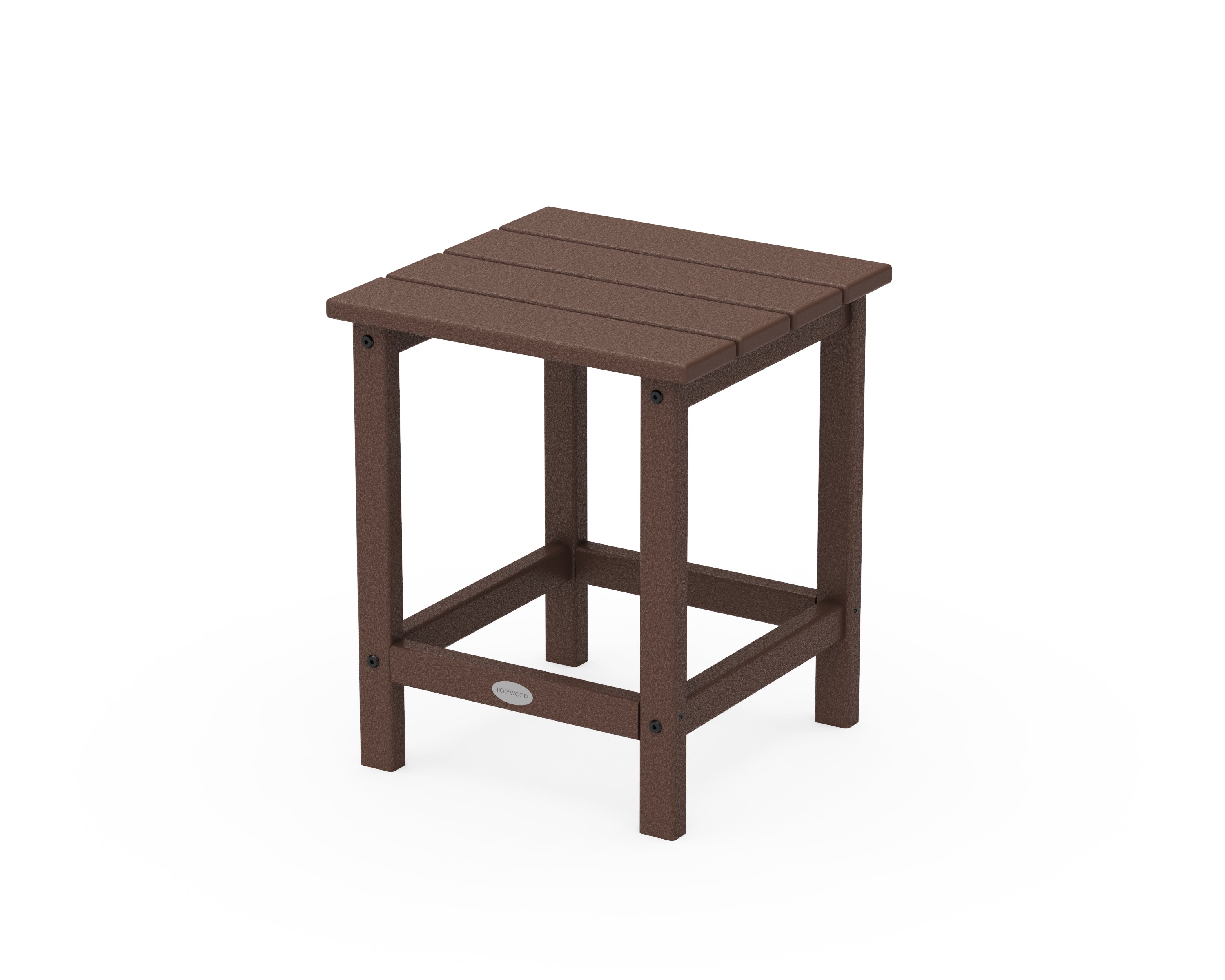 POLYWOOD® Long Island 18" Side Table in Mahogany