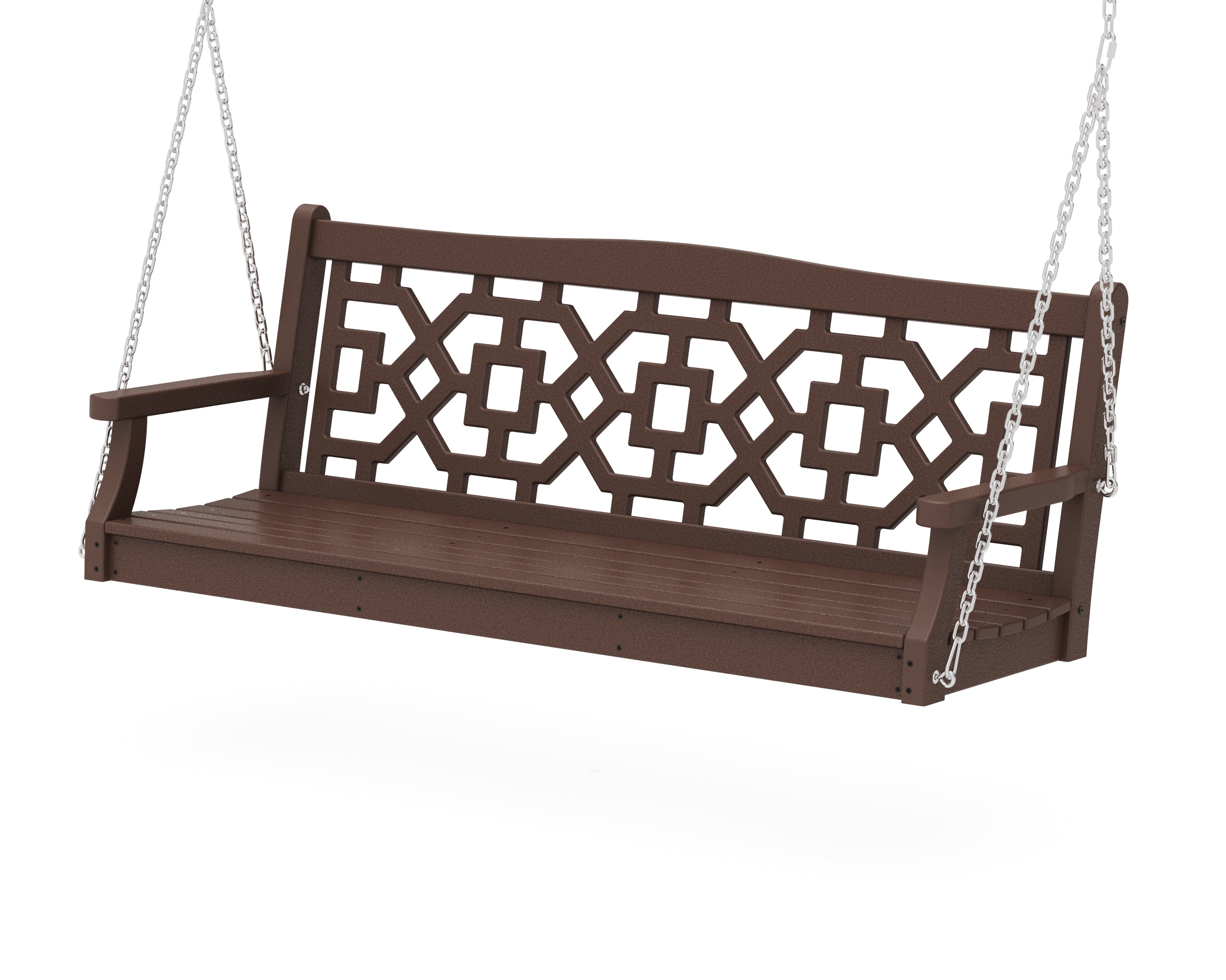 Martha Stewart by POLYWOOD® Chinoiserie 60" Swing in Mahogany