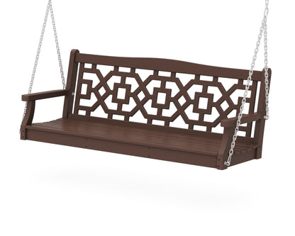 Martha Stewart by POLYWOOD® Chinoiserie 60" Swing in Mahogany