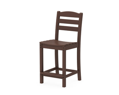 POLYWOOD® La Casa Café Counter Side Chair in Mahogany