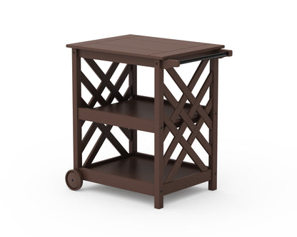 Country Living Wovendale Bar Cart in Mahogany
