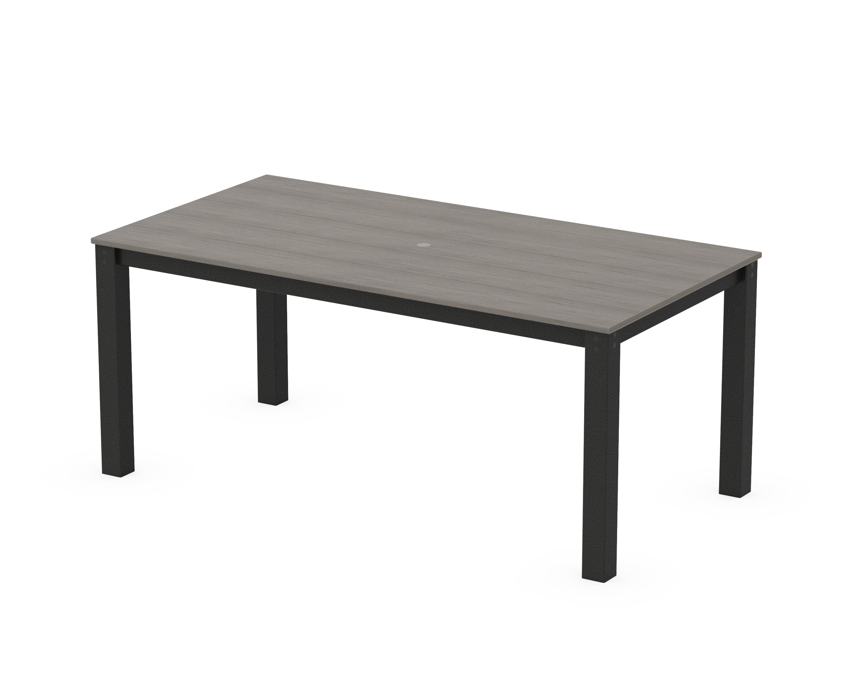 POLYWOOD® Parsons 38" X 72" Dining Table in Black / Driftwood