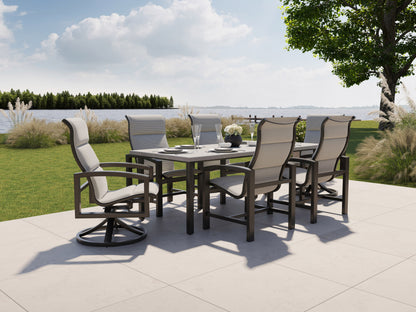 Lakeside Padded Sling High Back Swivel Rocker