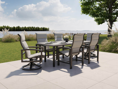 Lakeside Padded Sling High Back Dining Chair