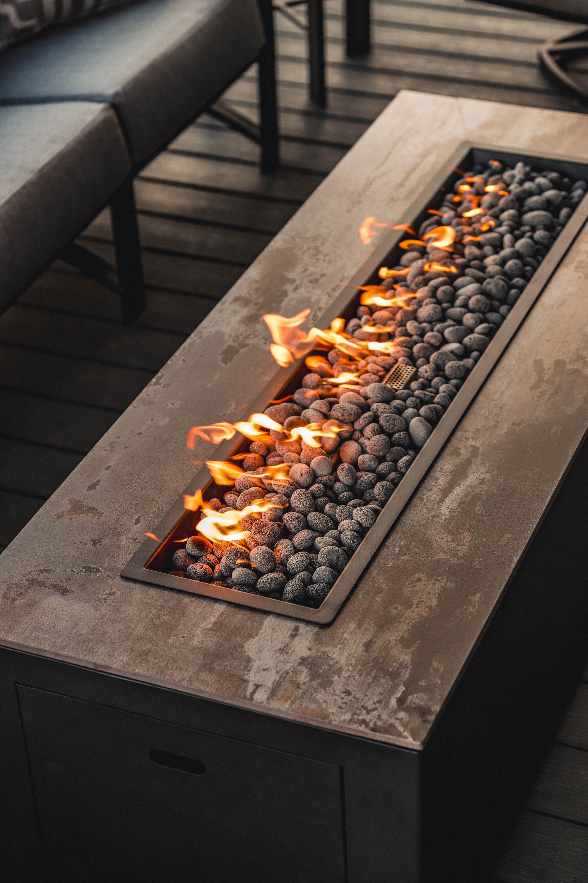 25″ x 65″ Occasional Heights Moda Fire Pit