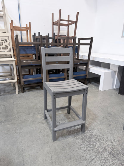 La Casa Café Counter Side Chair in slate grey