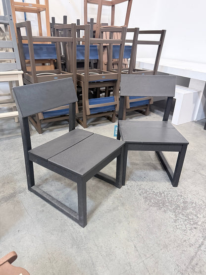 Modern Studio Farmhouse Dining Side Chair – Slate Grey / Charcoal