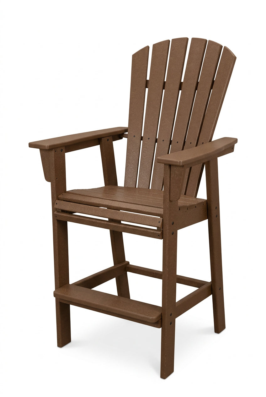 Nautical Curveback Adirondack Bar Chair