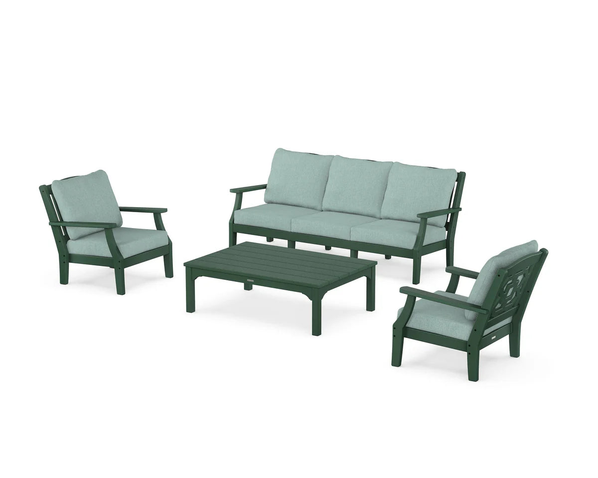 Chinoiserie 4-Piece Deep Seating Set with Sofa