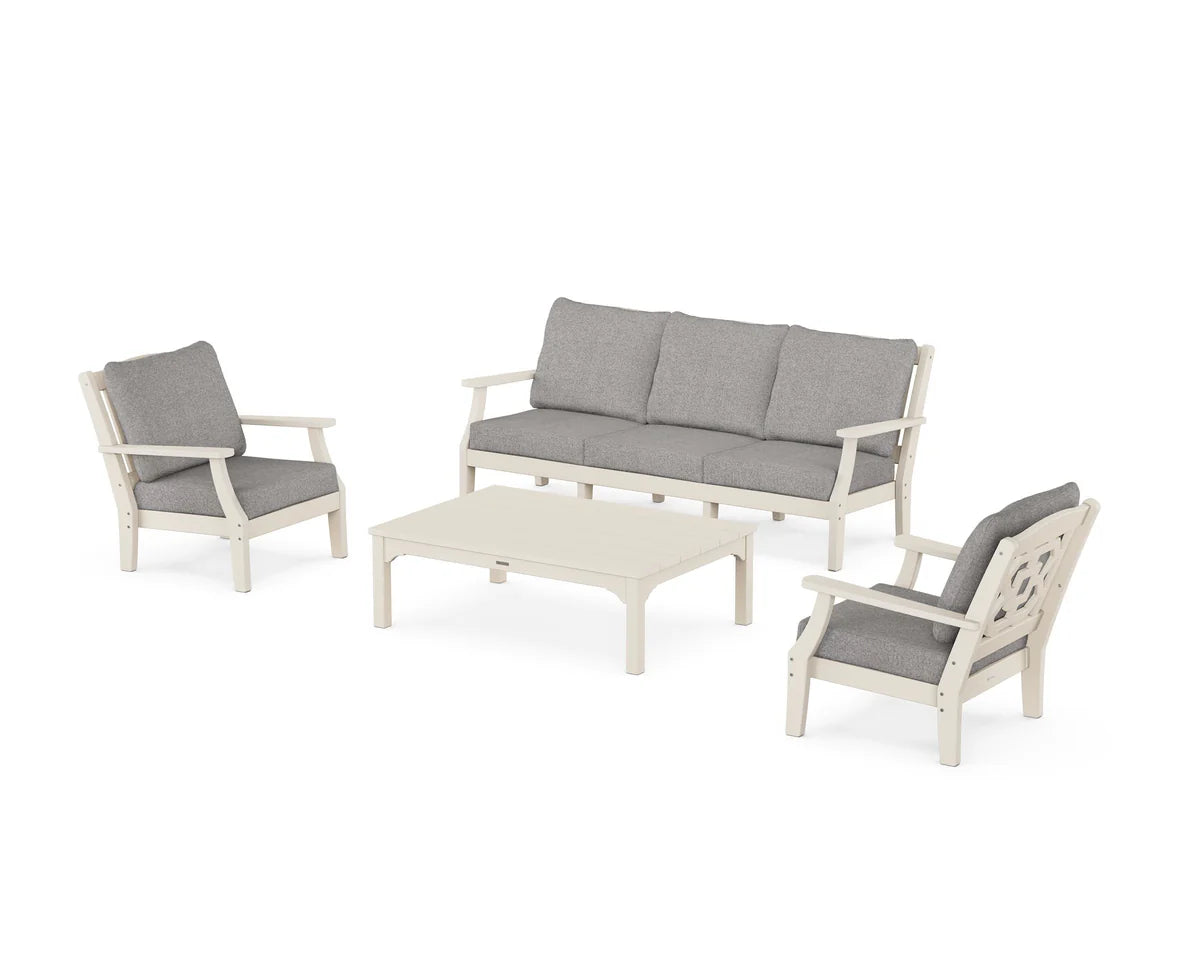 Chinoiserie 4-Piece Deep Seating Set with Sofa