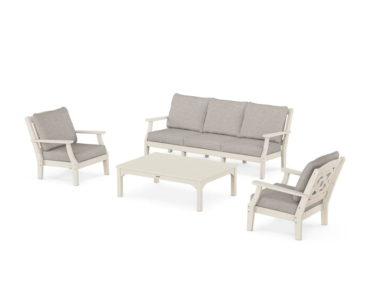 Chinoiserie 4-Piece Deep Seating Set with Sofa