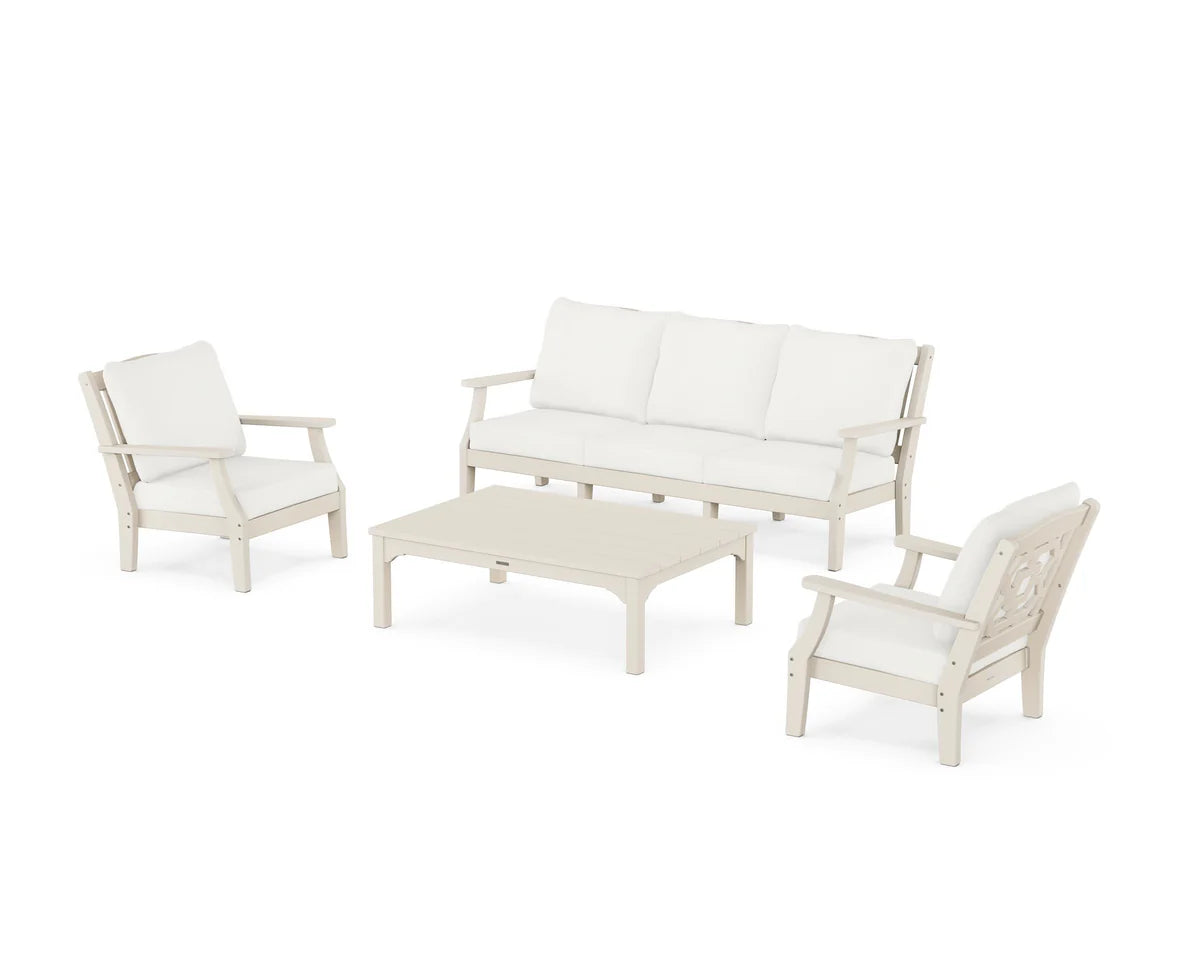 Chinoiserie 4-Piece Deep Seating Set with Sofa