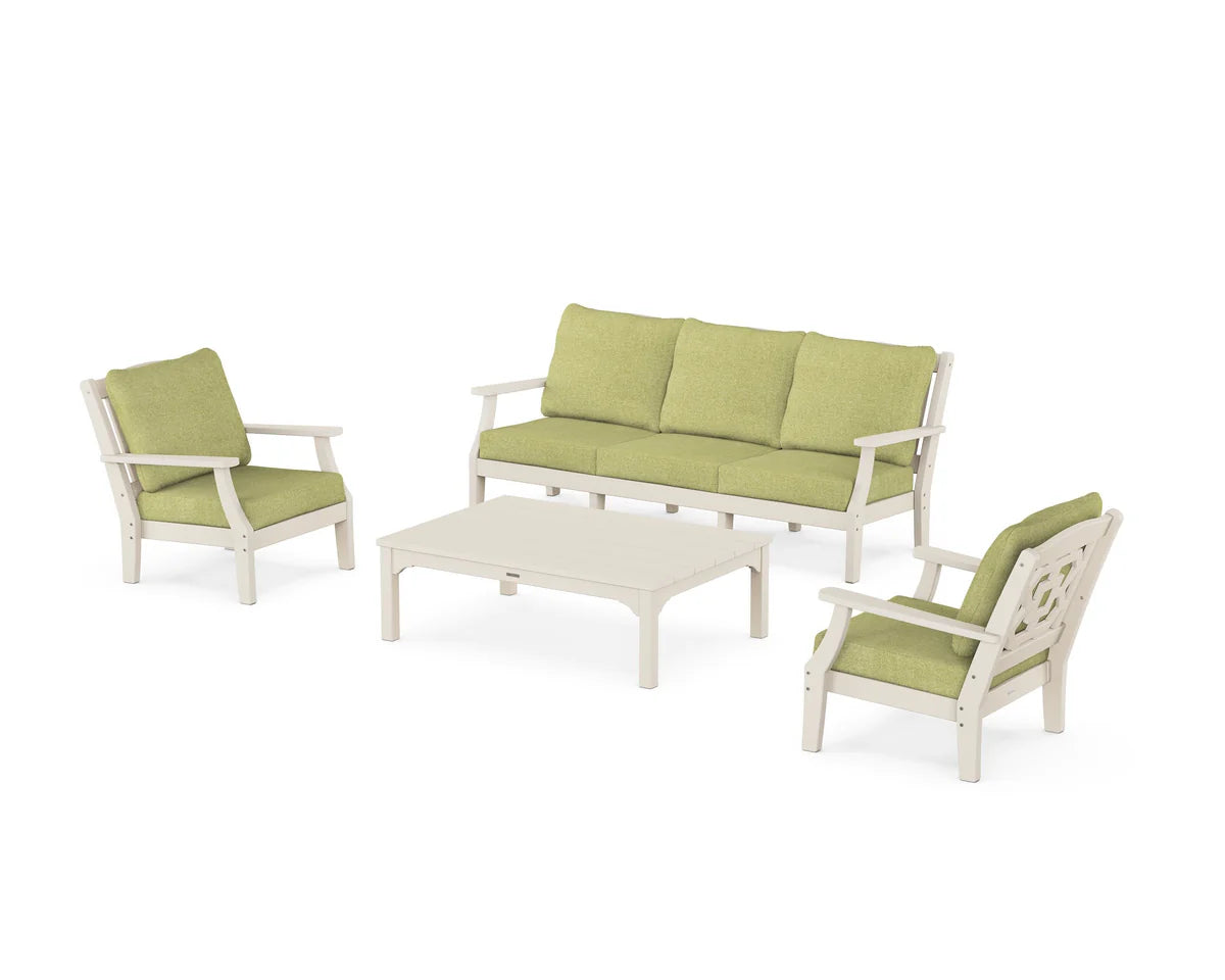 Chinoiserie 4-Piece Deep Seating Set with Sofa