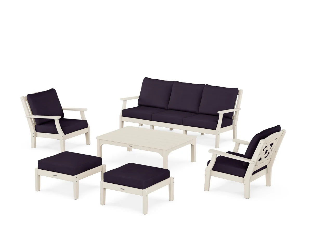 Chinoiserie 6-Piece Lounge Sofa Set