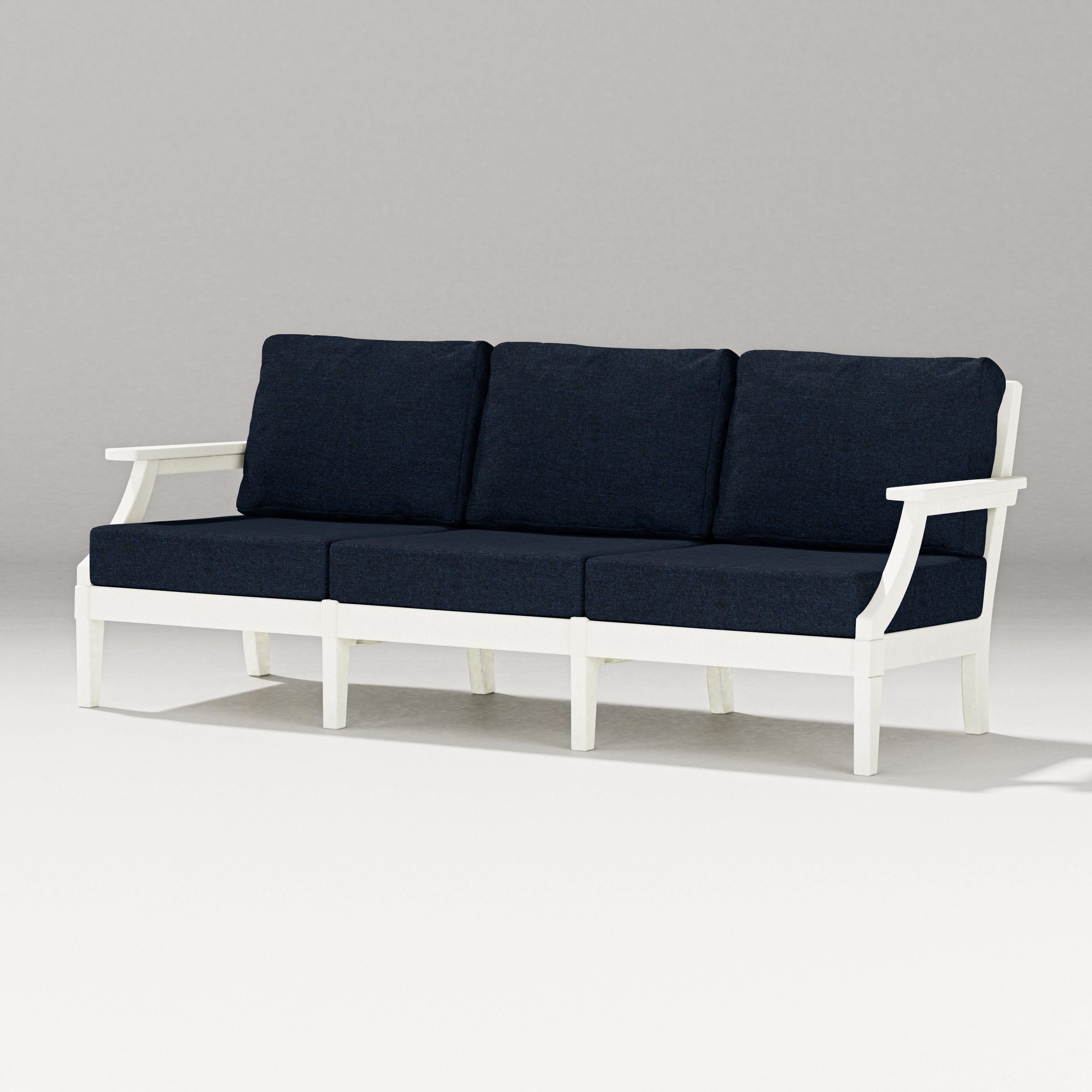 PW Designer Series Estate Sofa in Vintage White / Marine Indigo