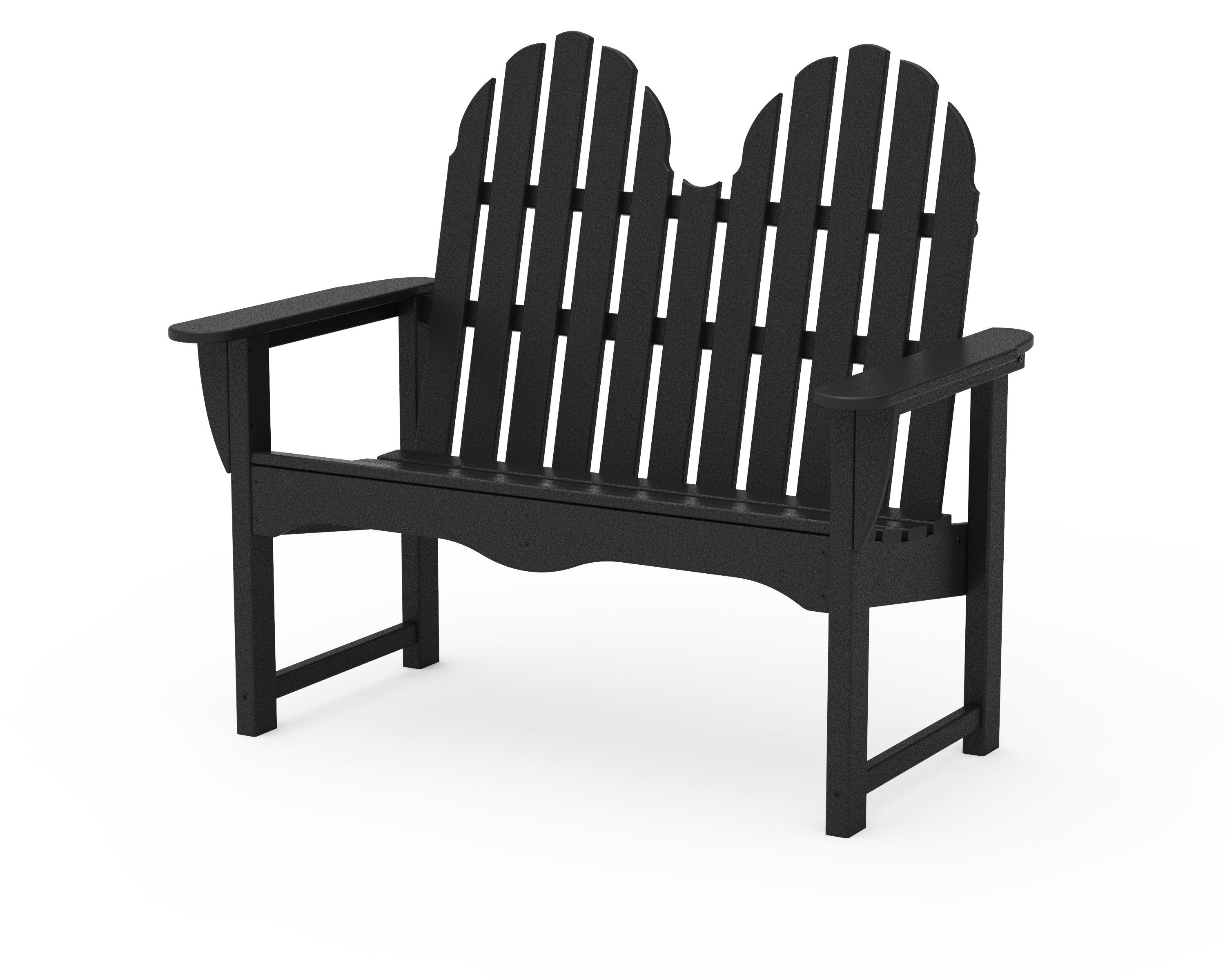 POLYWOOD® Classic Adirondack 48" Bench in Black