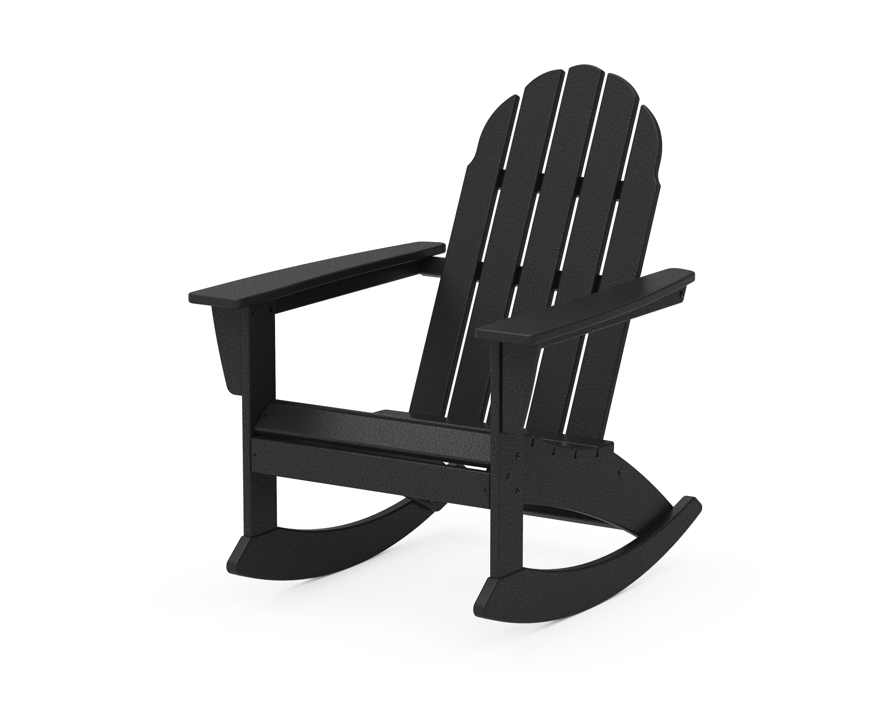 POLYWOOD® Vineyard Adirondack Rocking Chair in Black