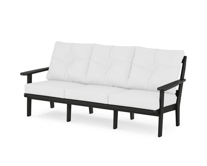 POLYWOOD® Mission Deep Seating Sofa in Black / Natural