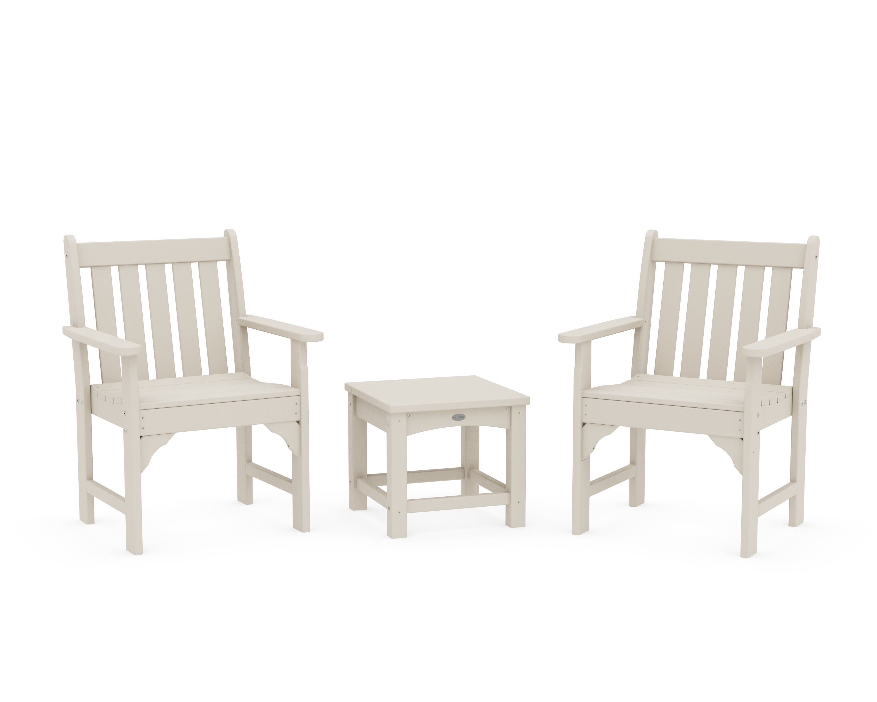 POLYWOOD® Vineyard 3-Piece Garden Chair Set in Sand