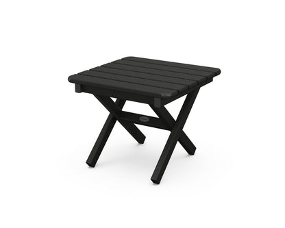 POLYWOOD® Square 18" Folding Side Table in Black