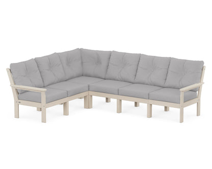 POLYWOOD® Vineyard 6-Piece Sectional in Sand / Granite