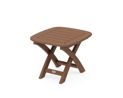 POLYWOOD® Nautical 21" x 18" Side Table in Teak