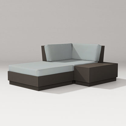 PW Designer Series Elevate Corner Chaise in Vintage Coffee / Spa