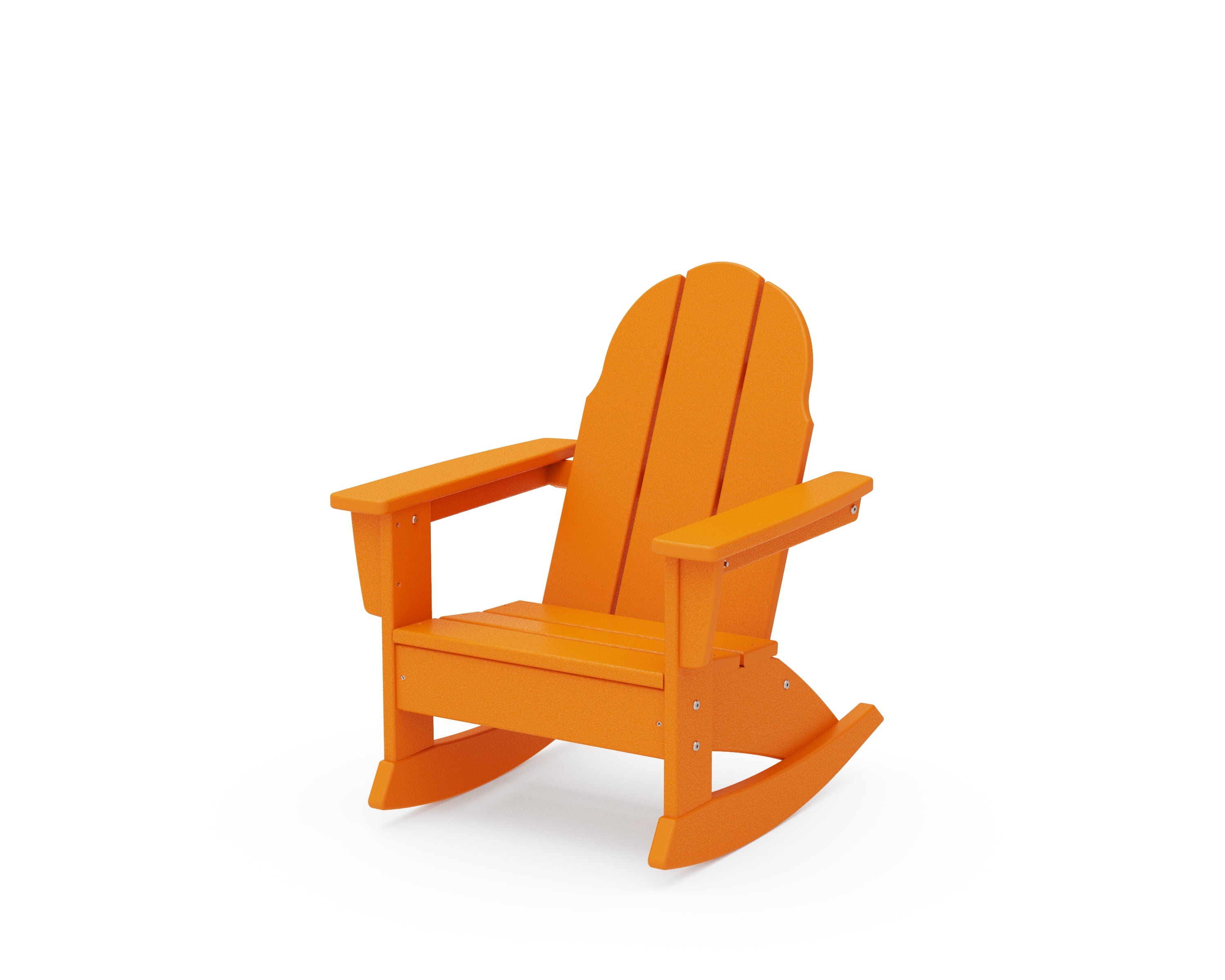 POLYWOOD® Kids Vineyard Adirondack Rocking Chair in Tangerine