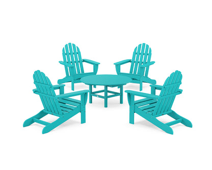 POLYWOOD® Classic Adirondack 5-Piece Conversation Set in Aruba
