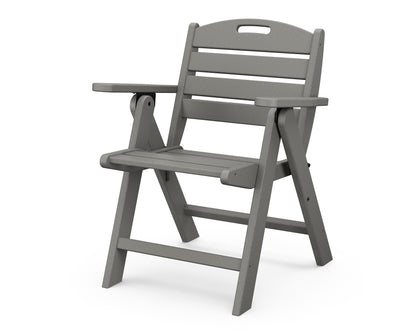POLYWOOD® Nautical Folding Lowback Chair in Slate Grey