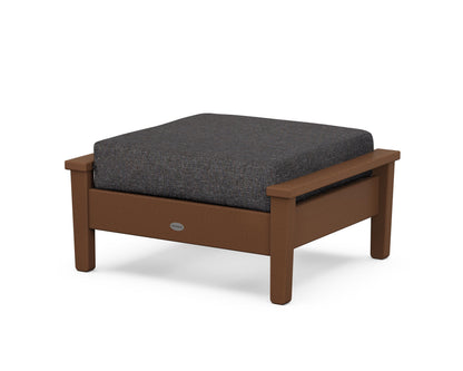 POLYWOOD® Prescott Deep Seating Ottoman in Teak / Ash Charcoal