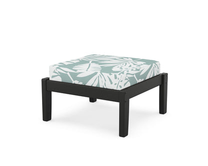 Unbranded Deep Seating Ottoman in Black / Leaf Glacier Spa
