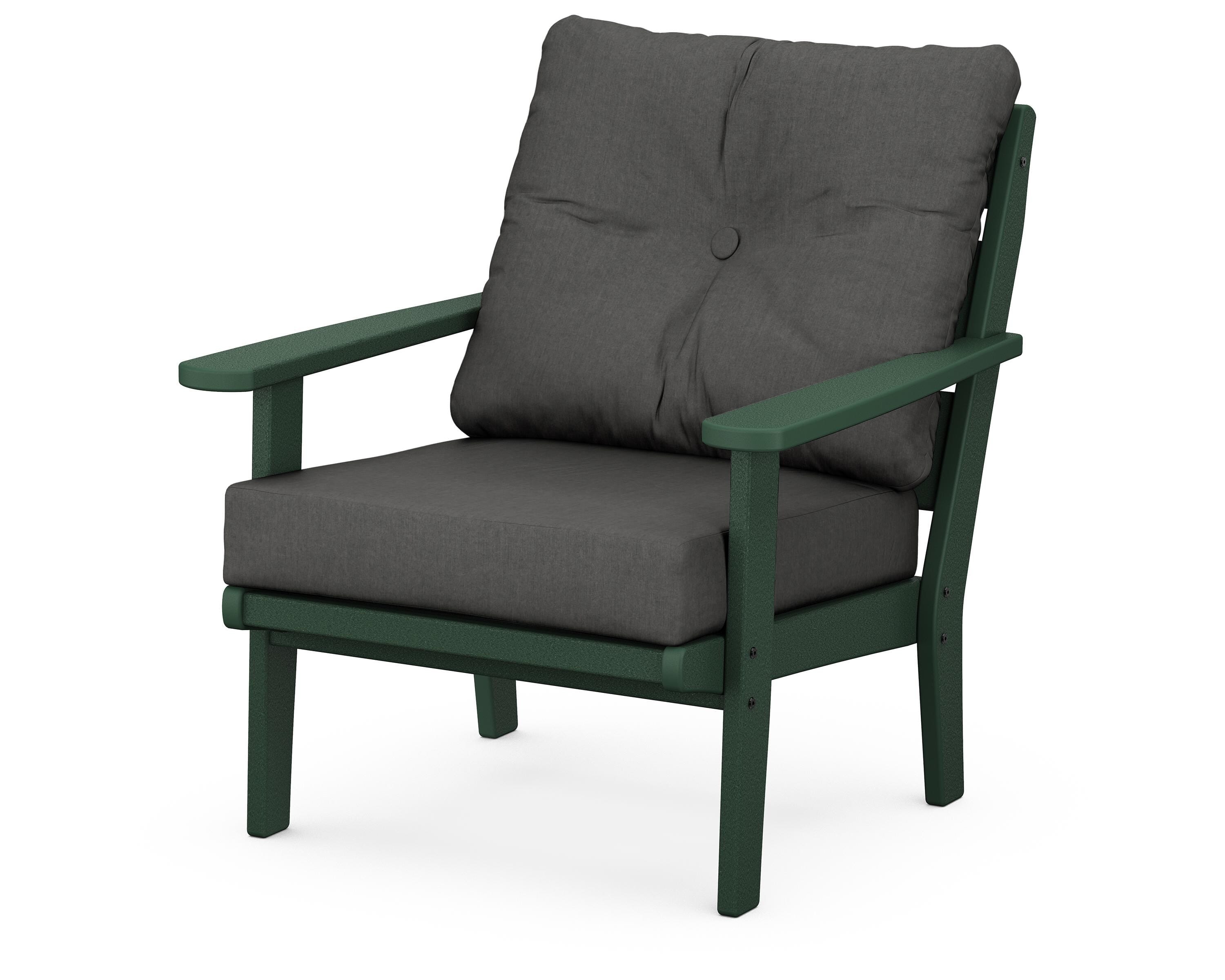 POLYWOOD® Lakeside Deep Seating Chair in Green / Spectrum Carbon