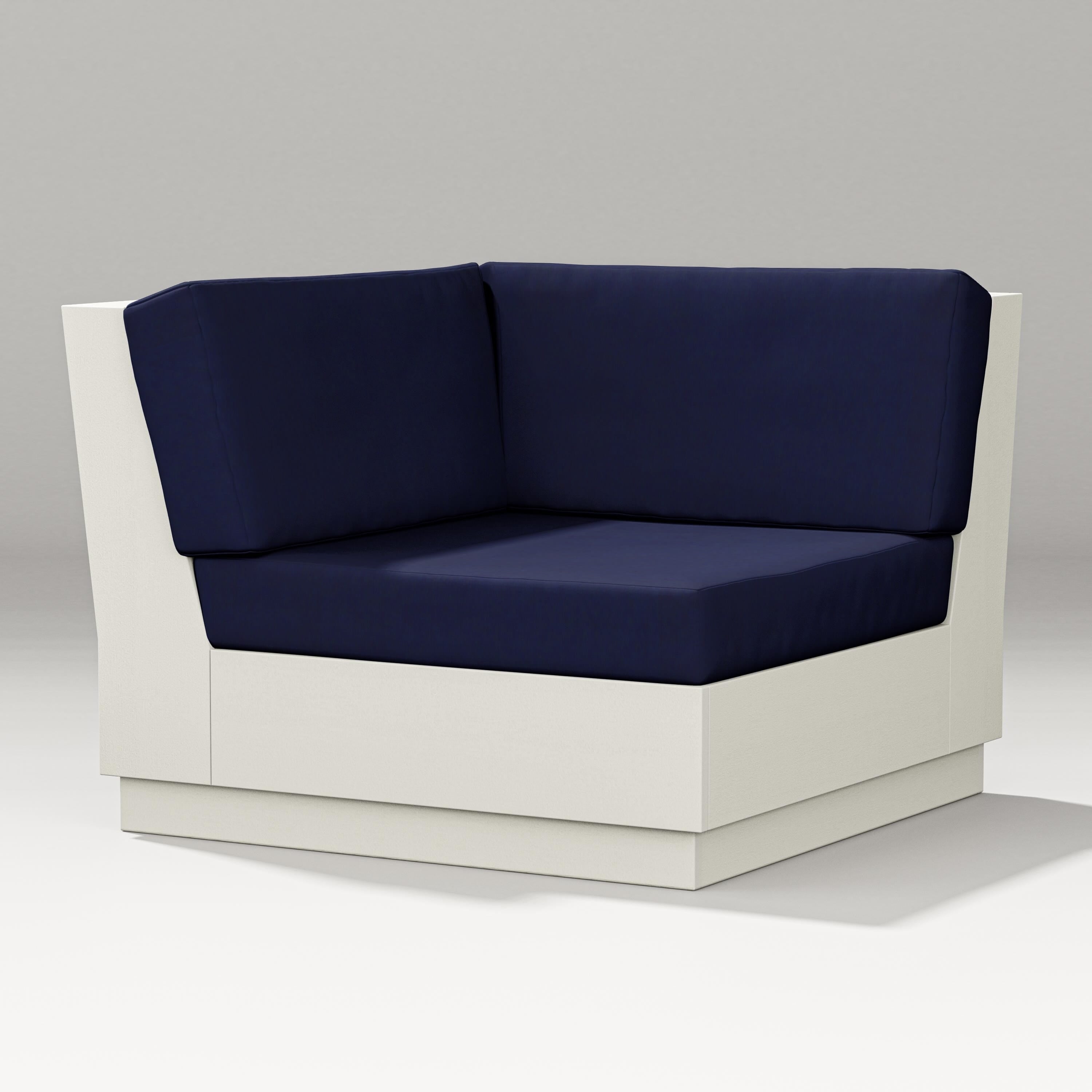 PW Designer Series Elevate Modular Corner Chair in Vintage White / Navy